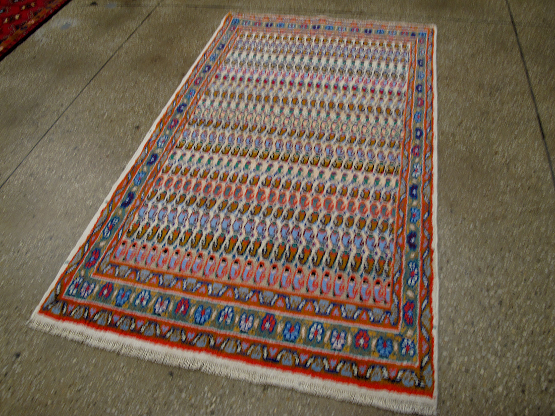 Mid Century Modern Persian Sarouk Rug 2'8"X4'6"