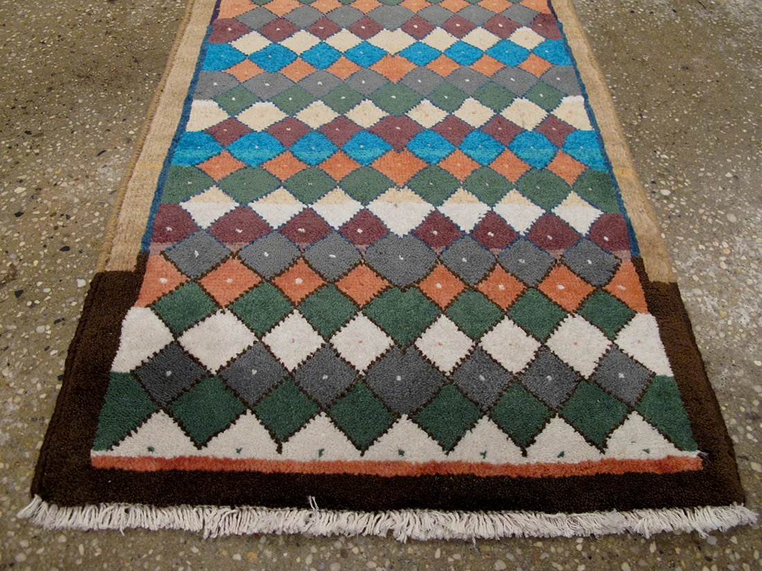 Mid Century Modern Persian Mahal Rug 1'6"X6'2"