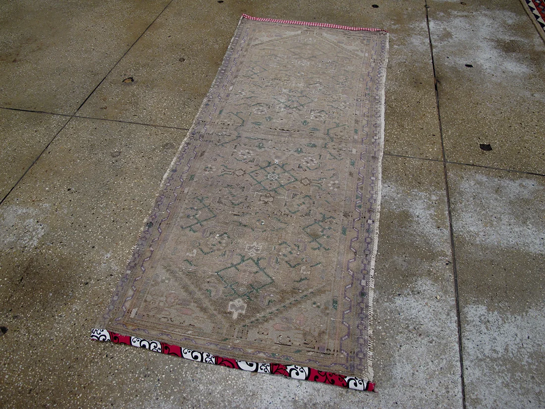 Antique Distressed Persian Malayer Rug 2'4"X6'0"