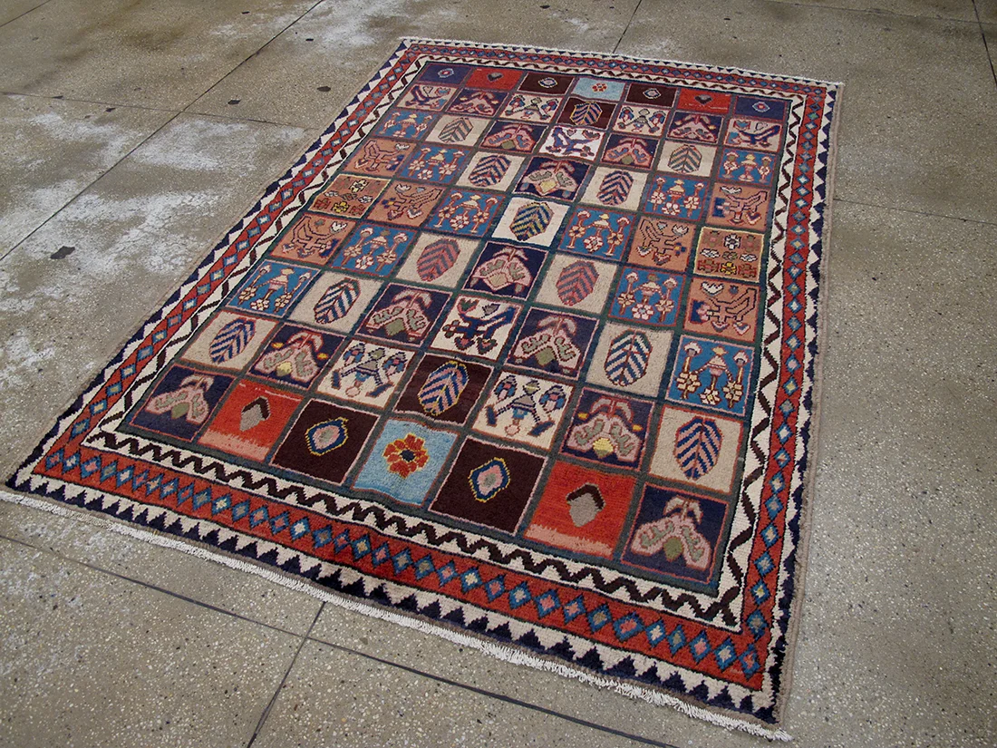 Antique Persian Bakhtiari Rug 5'7"X8'0"