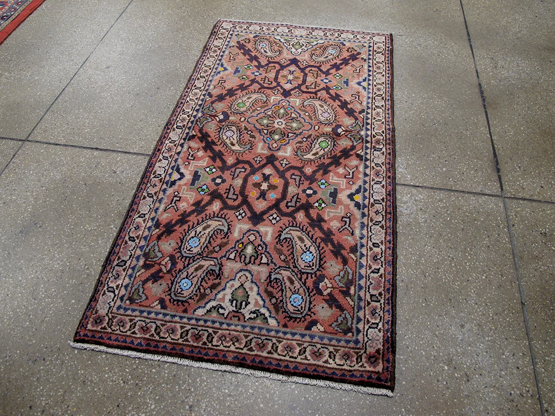 Vintage Persian Lilihan Rug 2'4"X4'5"