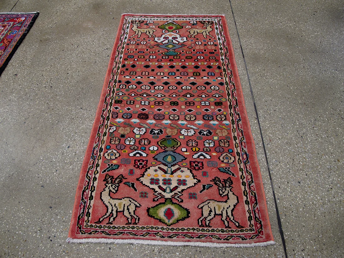 Vintage Persian Mahal Rug 2'1"X4'4"