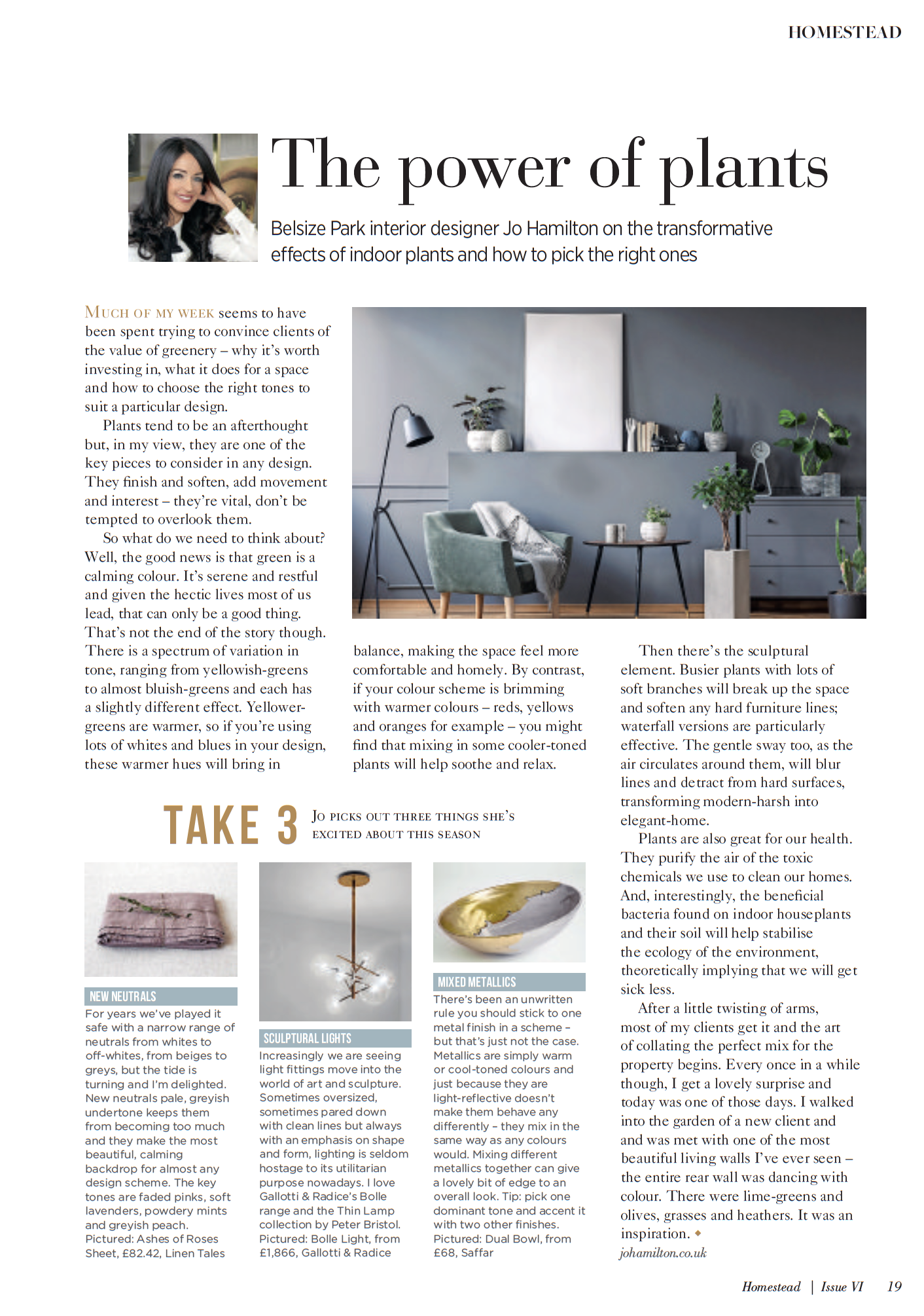 Interior designer Jo Hamilton Homestead column June 2018 P19.png