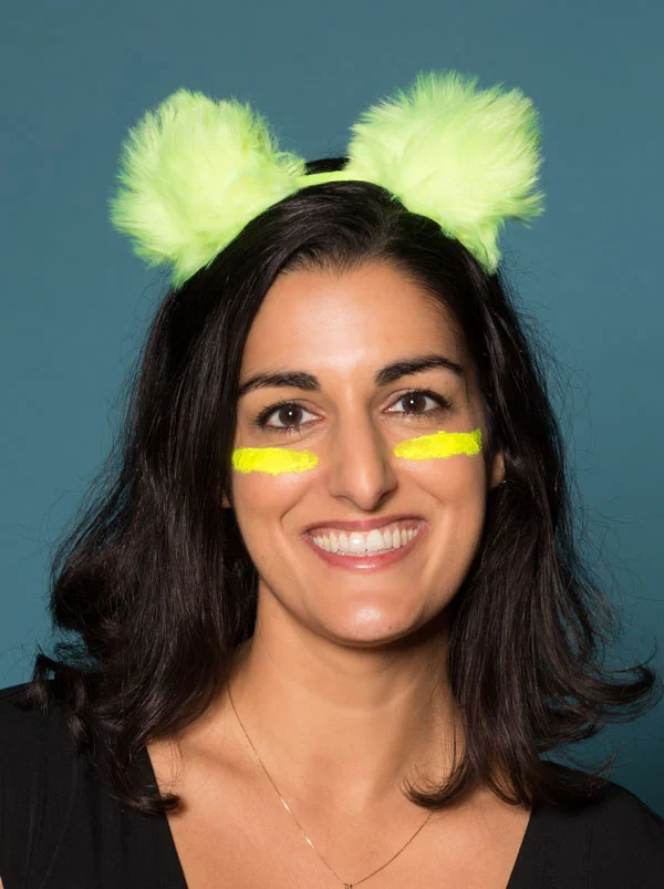 Neon yellow pompom band