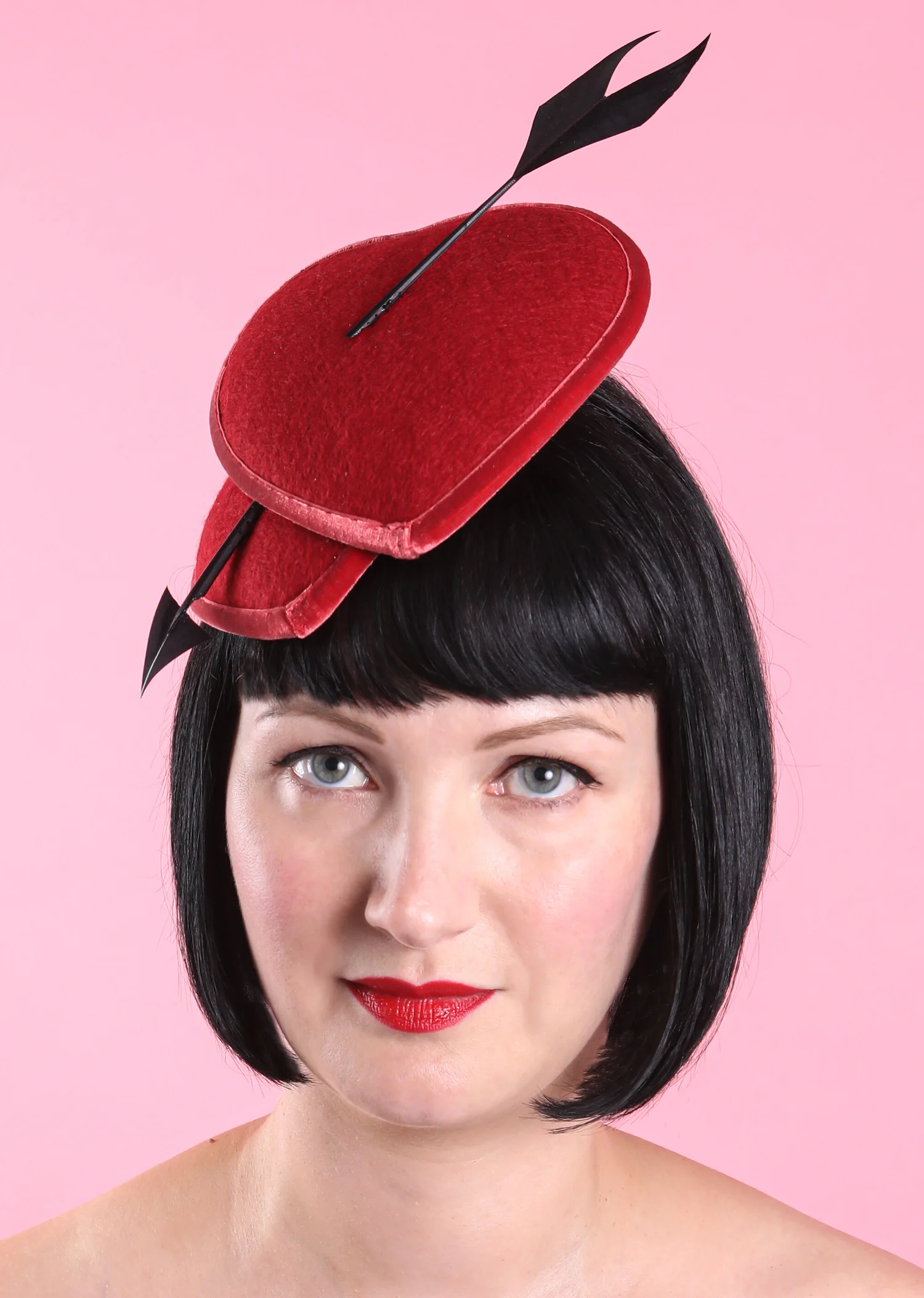CHIC 1940s NAVY FELT \