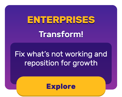 Enterprises: Transform! Fix what's not working and reposition for growth. Click to explore