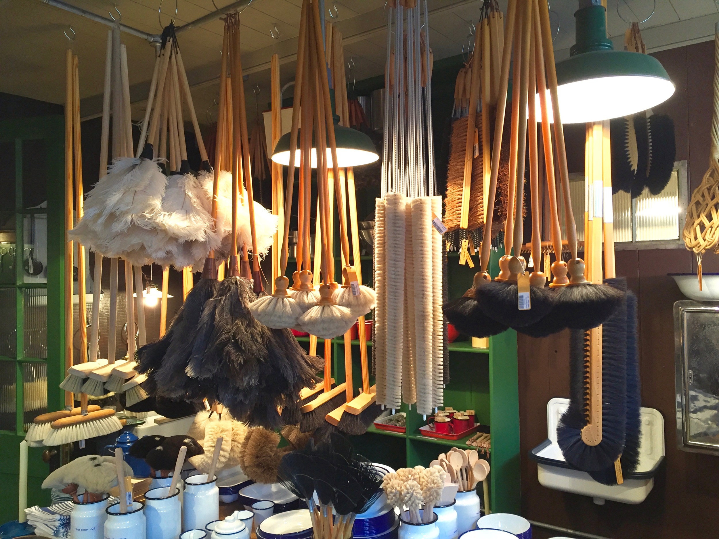 There's an abundance of Brooms, Dusters & Brushes.