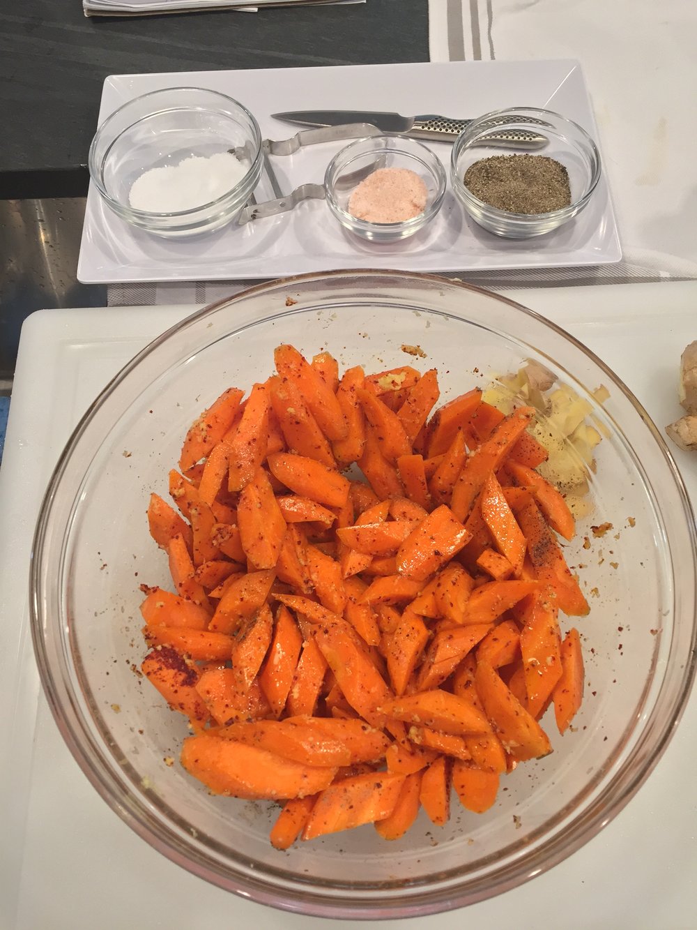 Roasted carrots with spices