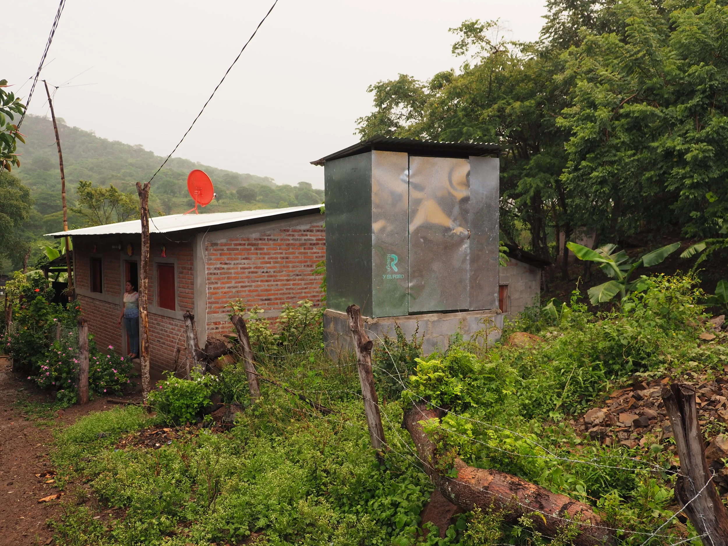 One of the eco latrines that was installed by a previous Raleigh group. The lady told us she didn't want to paint it, for fear that Raleigh wouldn't appreciate their logo being covered up.