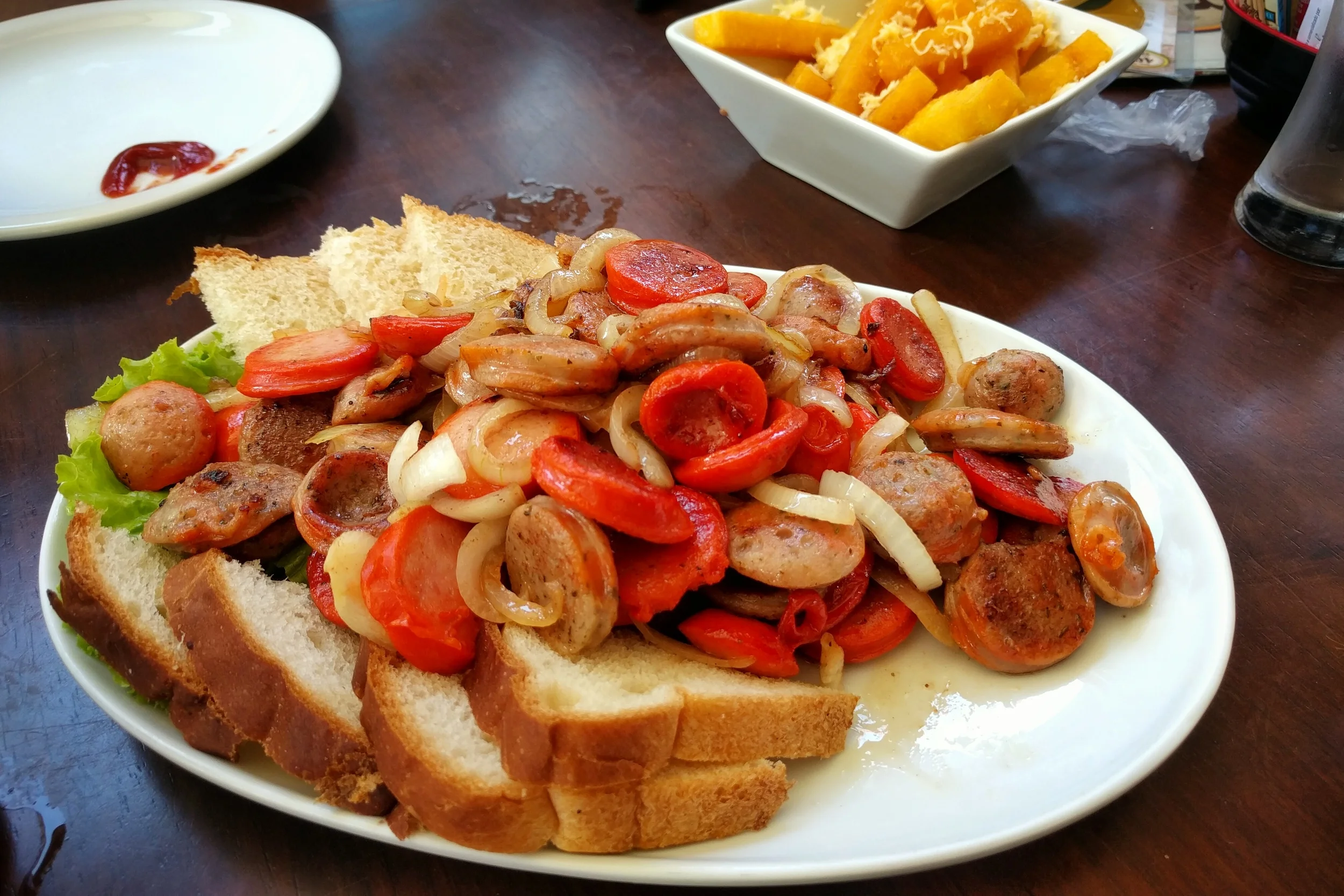 Wurstsalat, tropical style. Not quite as appetizing as we'd hoped.