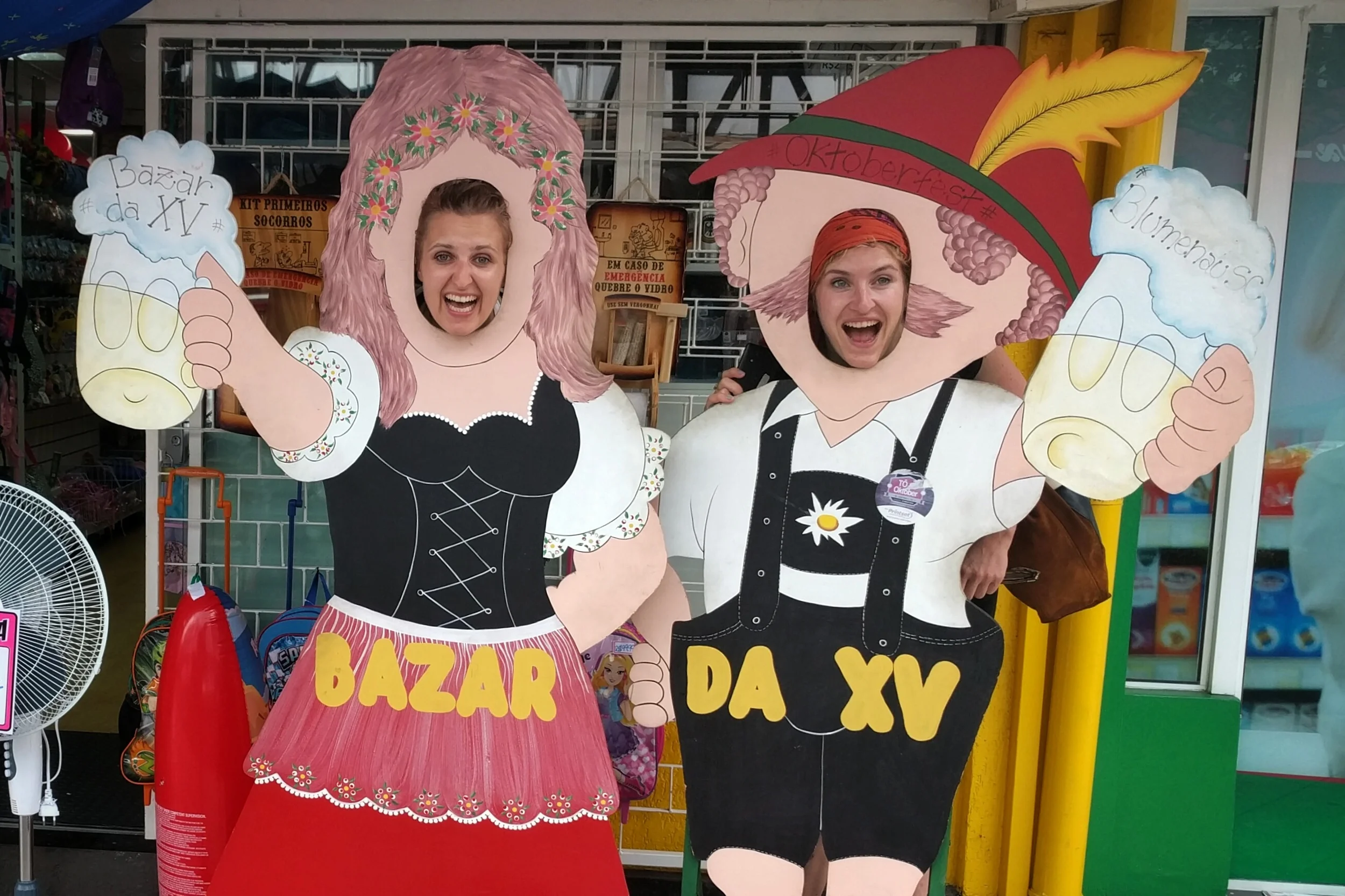 Finally back in traditional garb, Dirndl and Lederhosen.