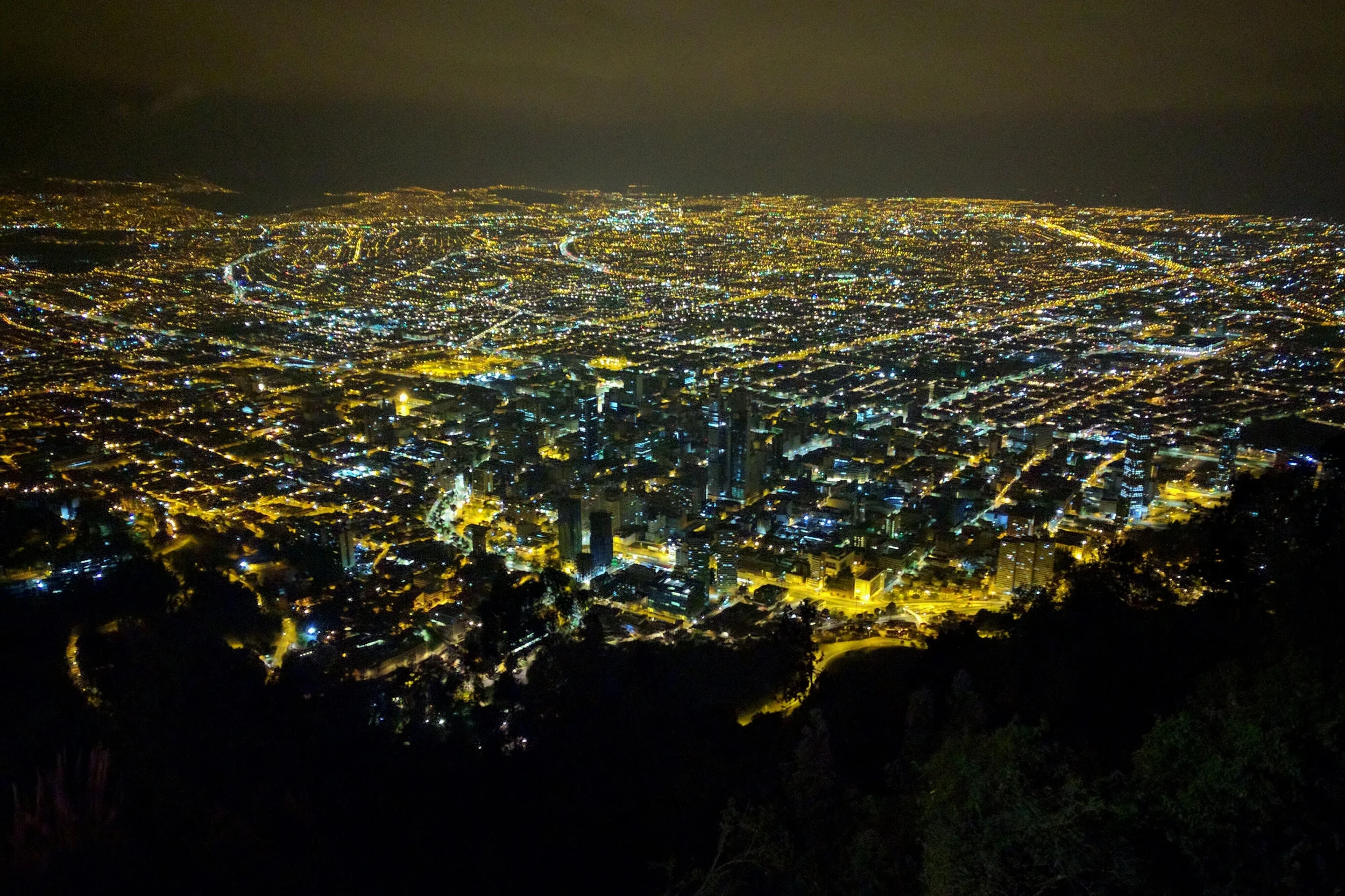 Monserrate, Bogotá. A great place for a pensive dinner.