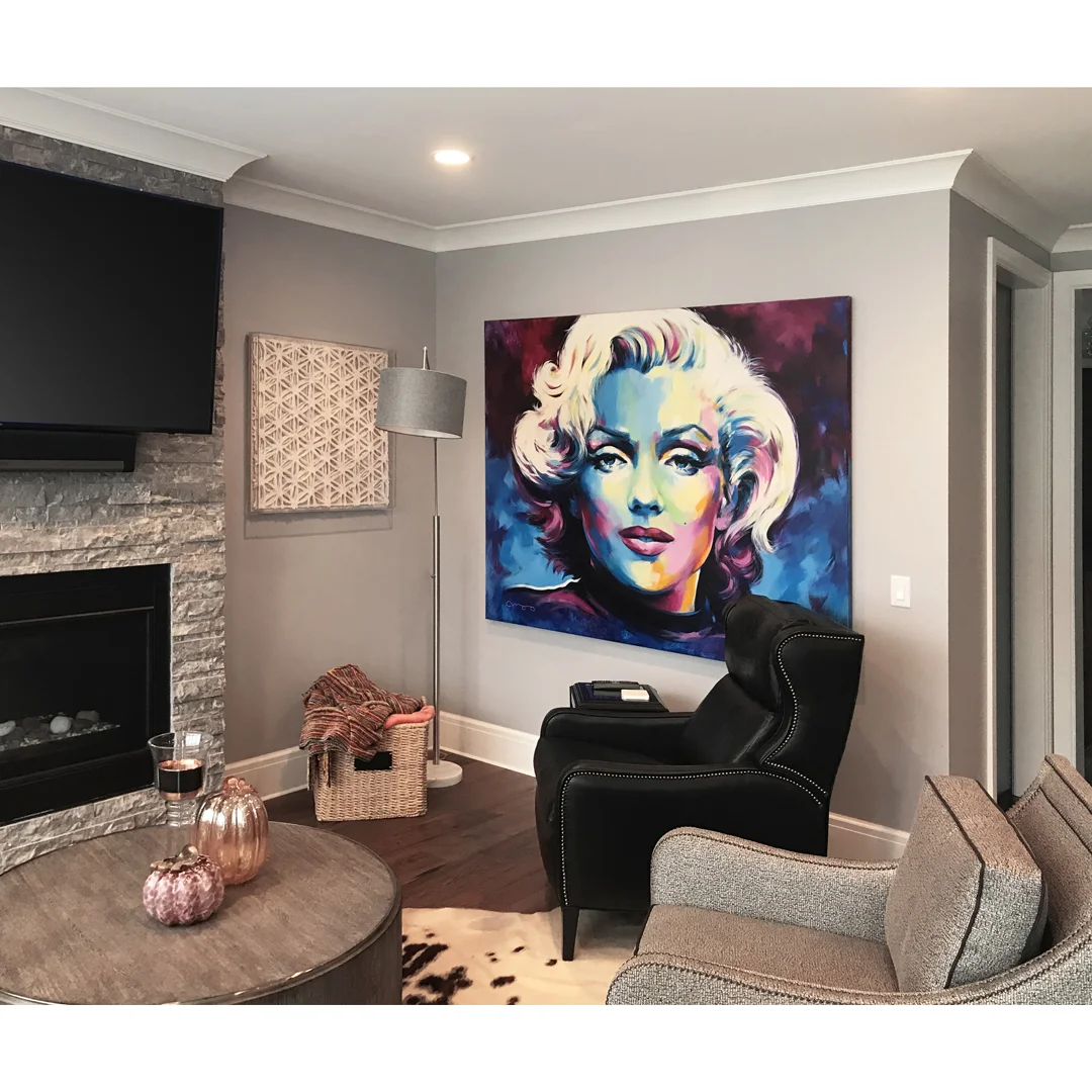 Marylin Monroe, 72” x 60”, acrylic on canvas