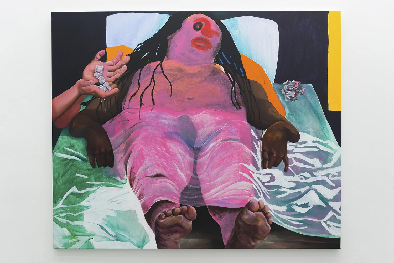 Back Ache 68"x56" ACRYLIC & OIL ON CANVAS