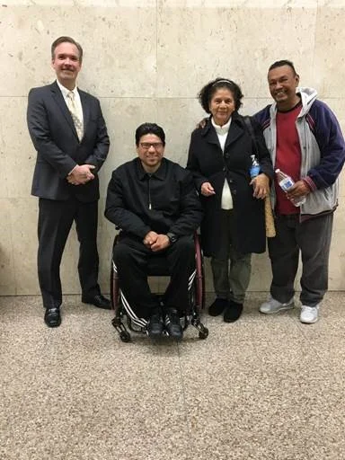 Nelson Valle, pictured with his family and UPI's Staff Attorney Sean Garcia-Leys, is excited to have been removed from California's gang database.
