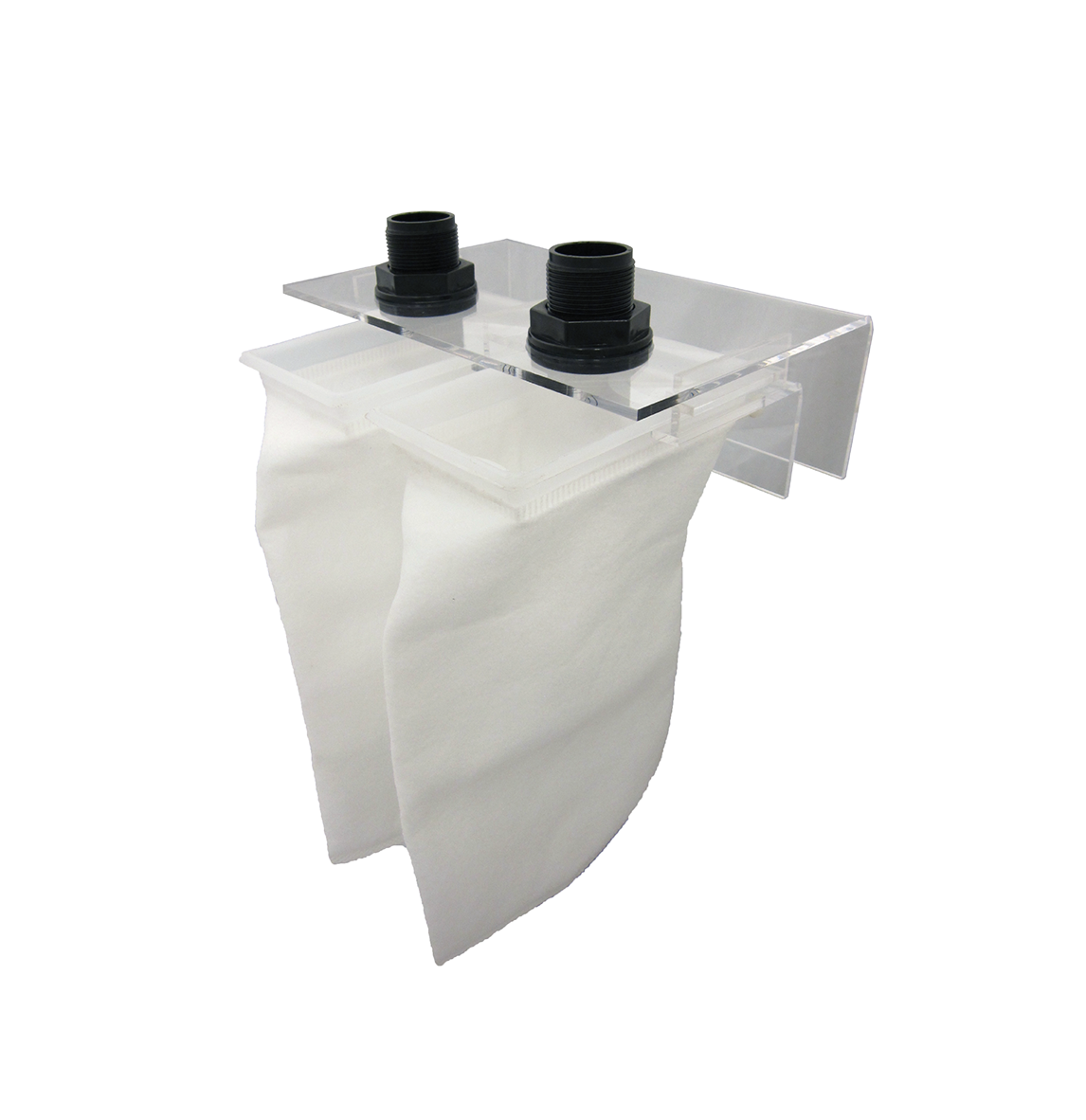 X-Large Micron Bag Holder SKU#: AM87803 UPC#: 7-49729-87803-2 Package Dimension: 10.25"x4.5"x8" Product Dimension: 11.5"x9.5"x4" Minimum Clearance: 1-3/8" Capacity: Up to 200 Gallon Bulkhead Size: 1-Inch Master Carton Dimension: 17x14x13" Master pack: 6pcs.