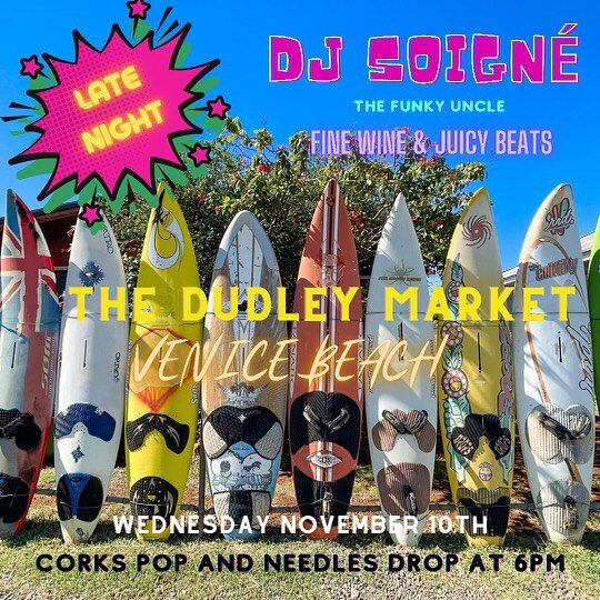 &iexcl;Los Angeles! 
Join me for another session of the Hi-Fi @dudleymarketvenice in Venice Beach this coming Wednesday November 10th!
6pm - Late 
All Vinyl All Night 
#futurefunk #soul #hiphop #80&rsquo;s #mfdoom #tropicaldancemusic #backpackrap 
-
