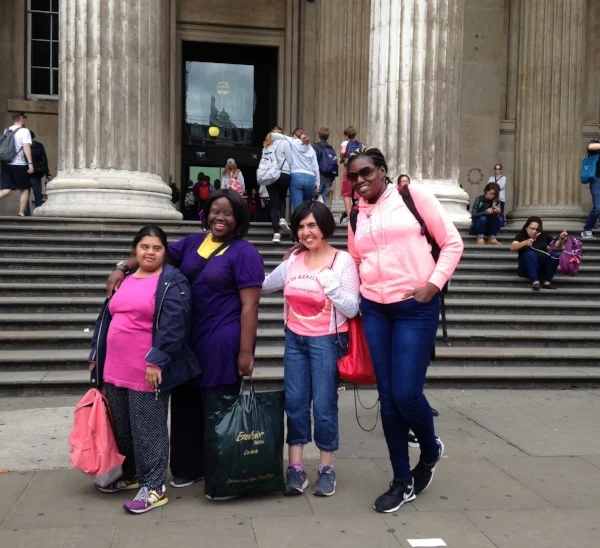 Shruti, Hisba, Pelin and Toyin outside the British Museum