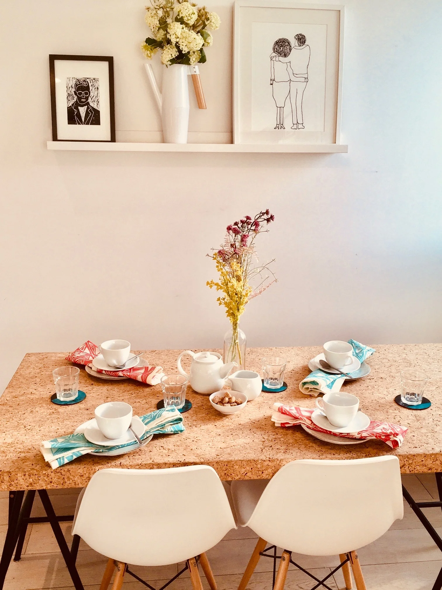 Range of Artbox gifts and prints (Japanese Knot Wraps, Coasters, Summer Loving Print and a linocut by Alex
