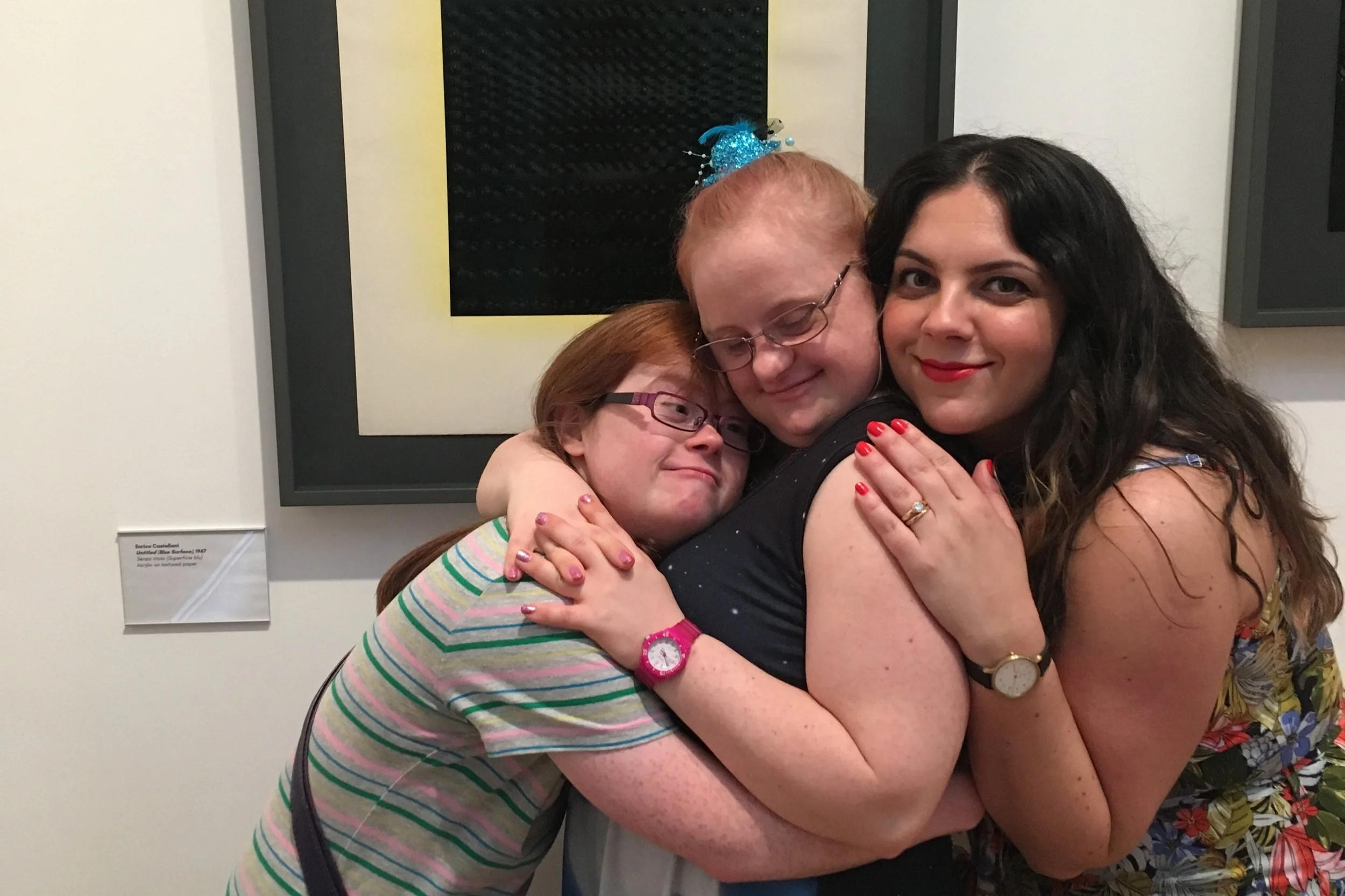 Constance with Abbie and Lucy at the Estorick Collection