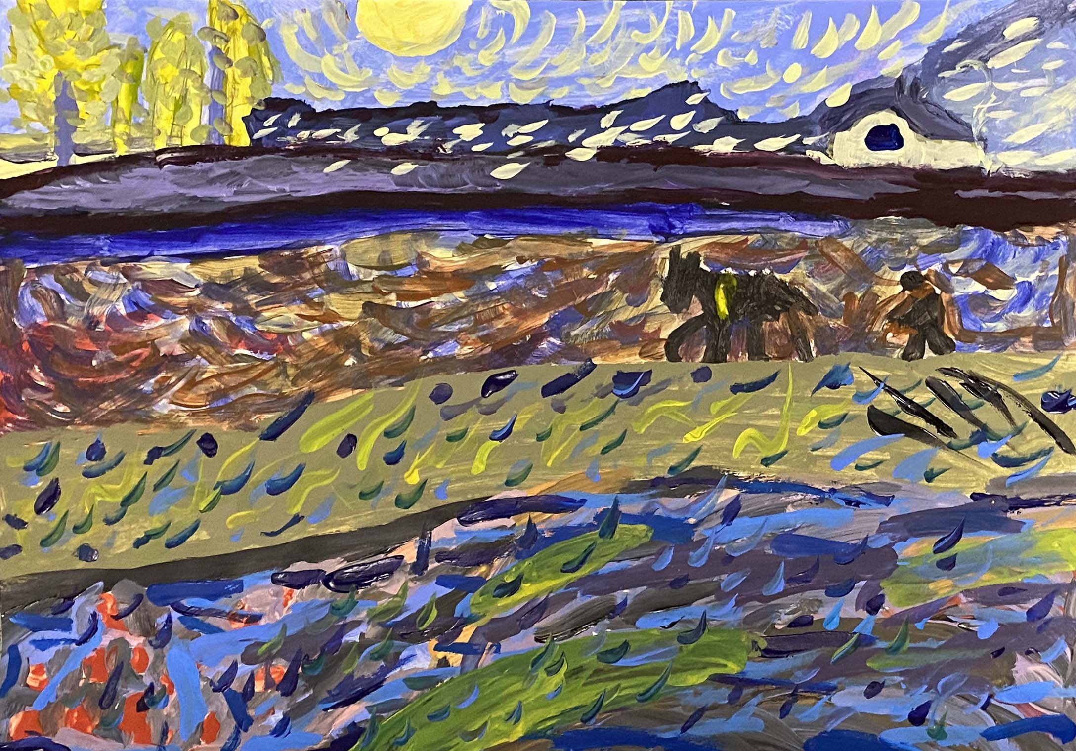 OE-Vincent Van Gogh. Farmer in a Field, 1899. H41.7x29.6cm.JPG