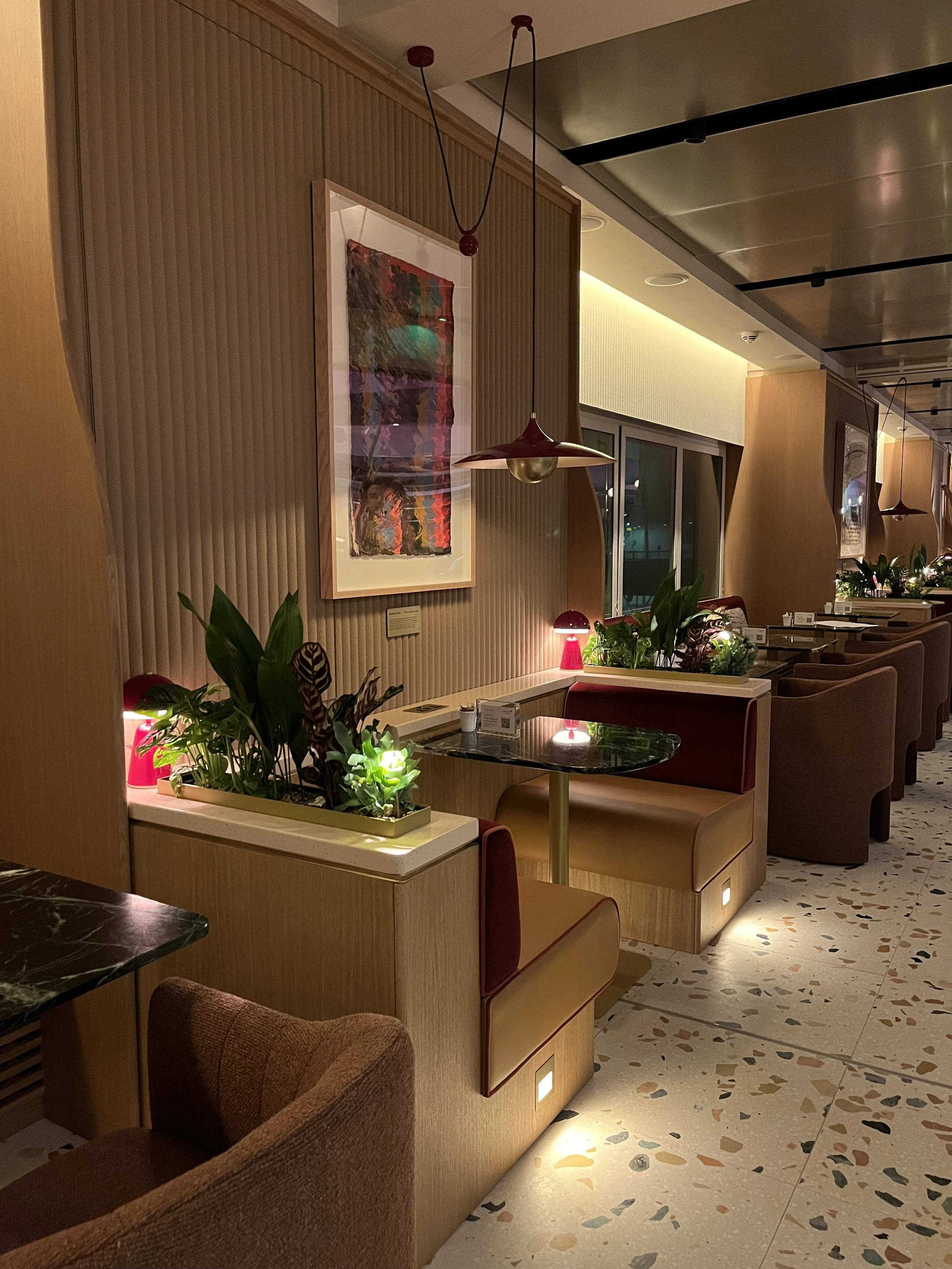 A commission at Virgin Atlantic's newly redesigned London Heathrow Clubhouse