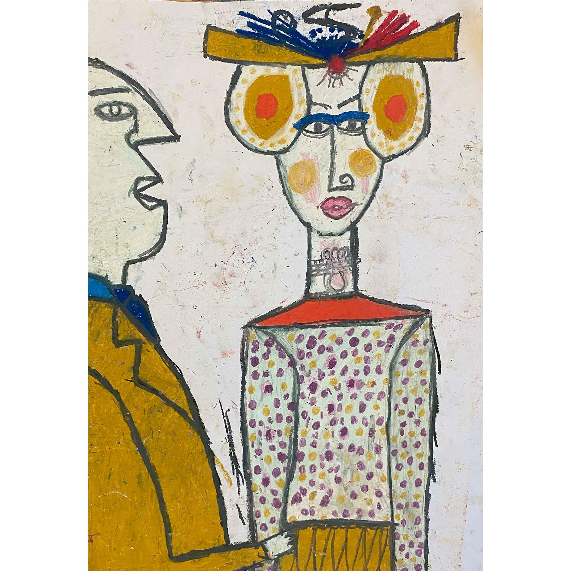 Yvette - White Red Dot