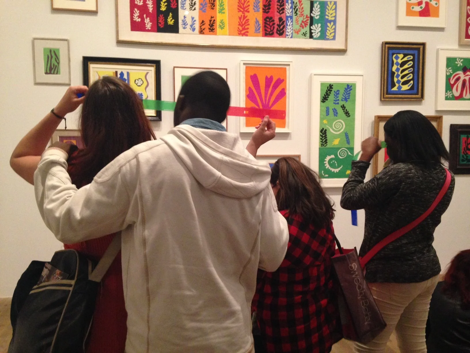 Artists on a trip to the Tate Modern to see Matisse Cut Outs in 2014