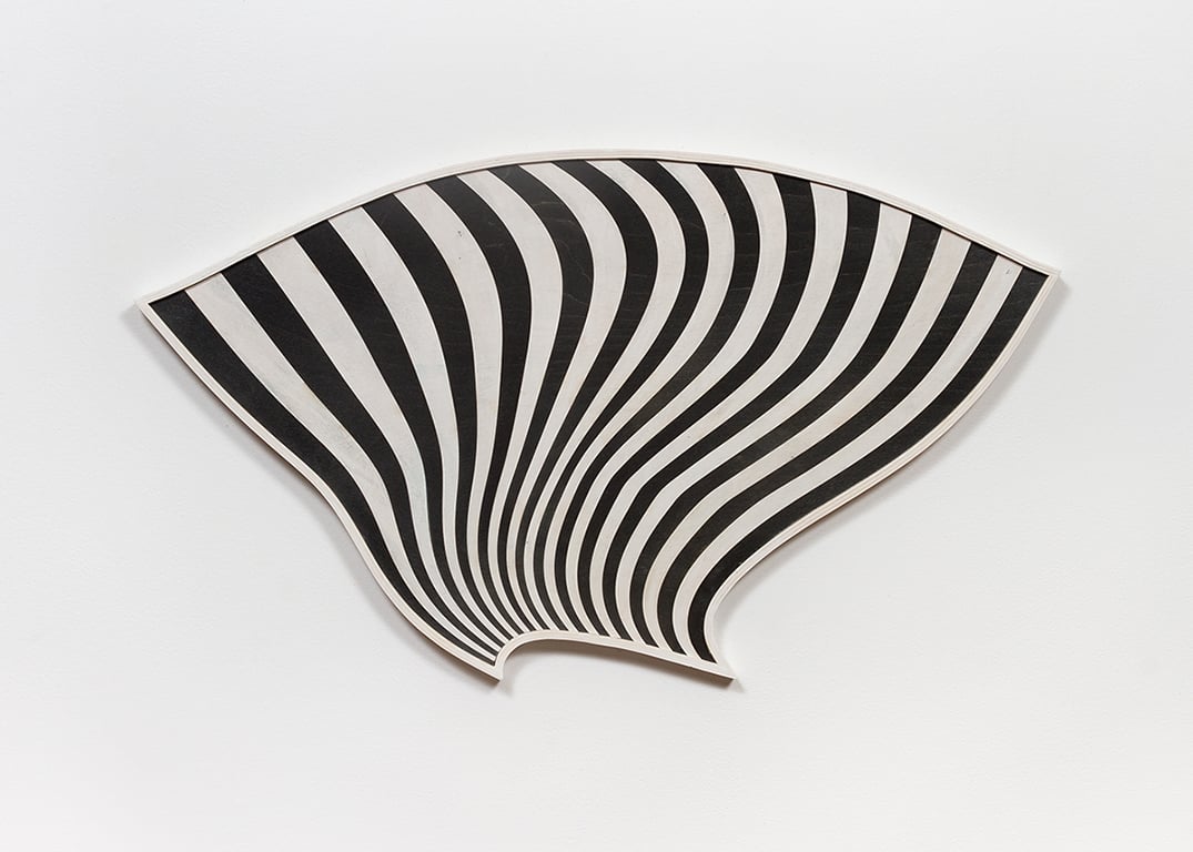 Willy Fan, 2015. Dye, UV absorbent lacquer, plywood 31.5 x 18 inches.
