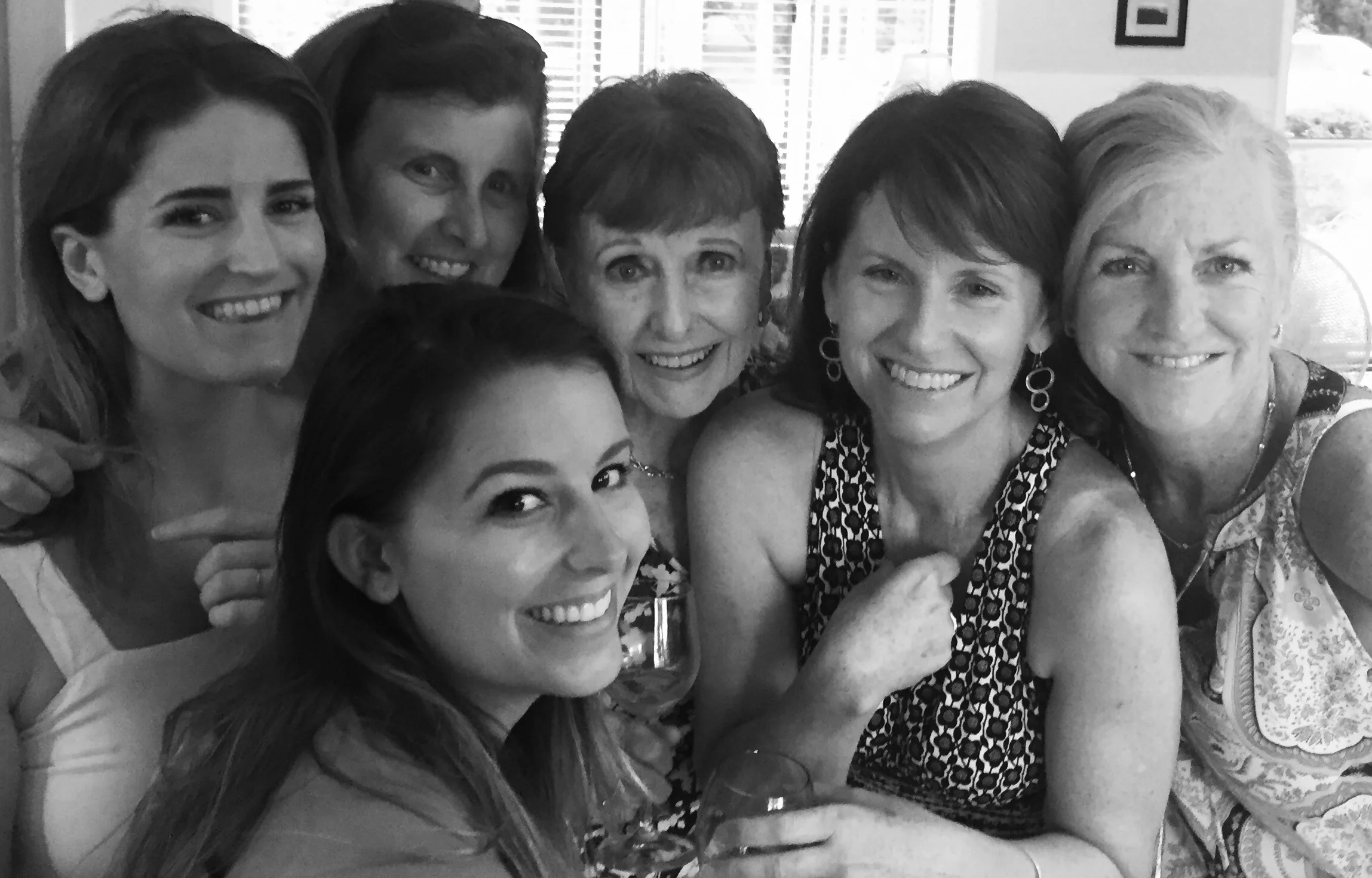 Mom in the middle, where she belongs.