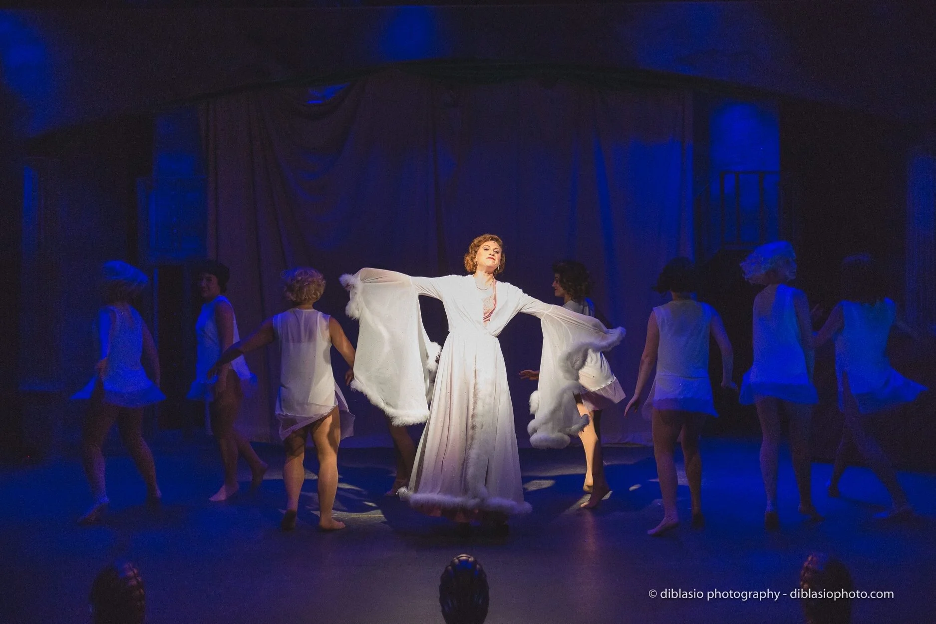  Chiffon and maribou trim robe for  42nd Street,  2018 