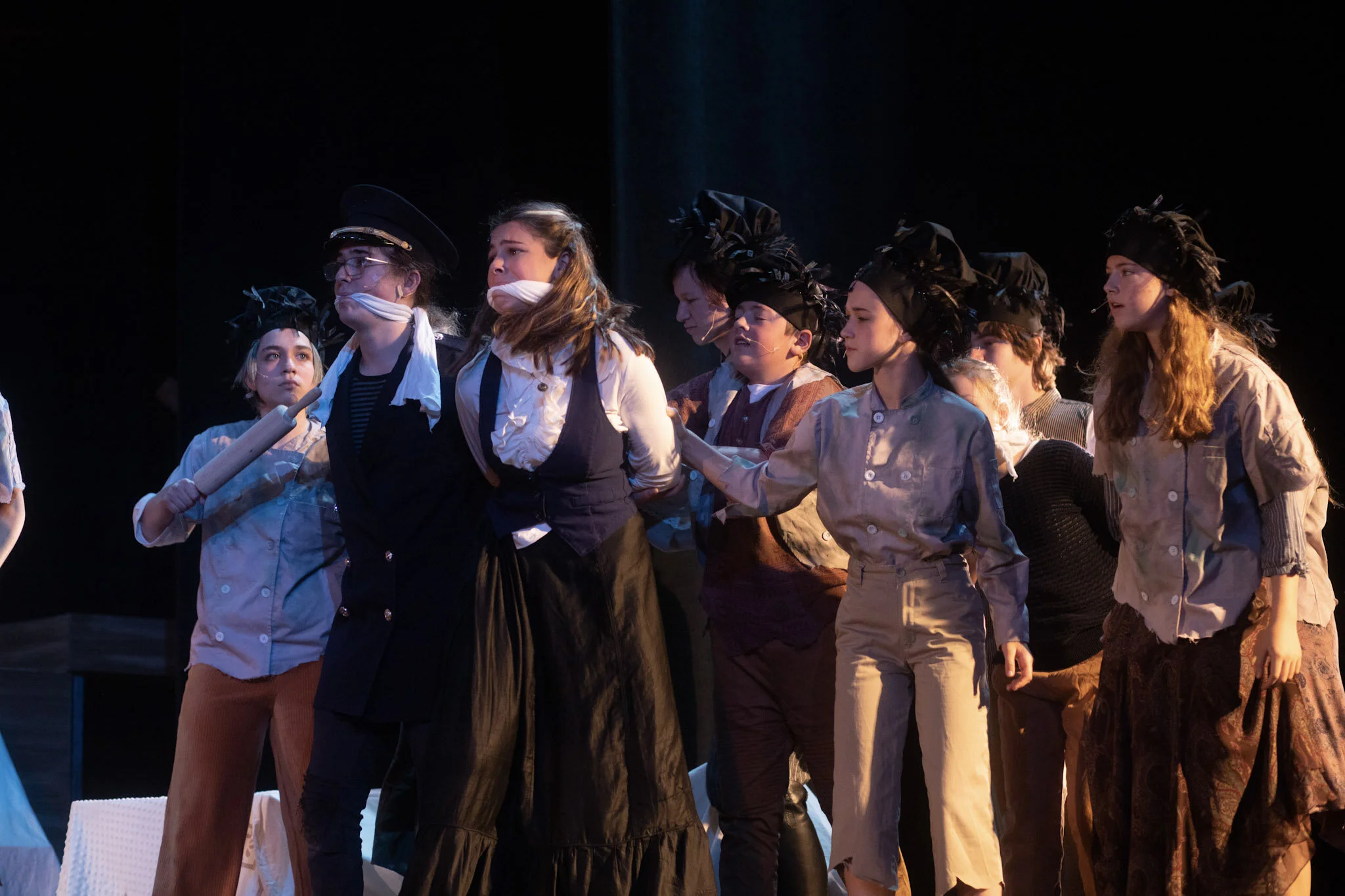  The mollusks in  Peter and the Starcatcher,  2021. Design, dye, and distressing by me. 