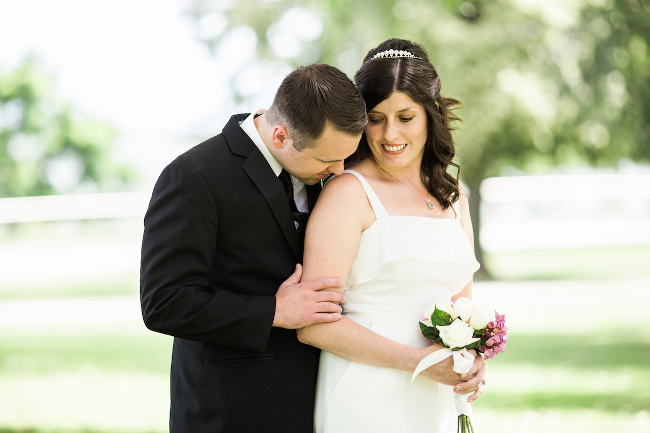 bride and groom in lakewood park | cleveland ohio wedding photography