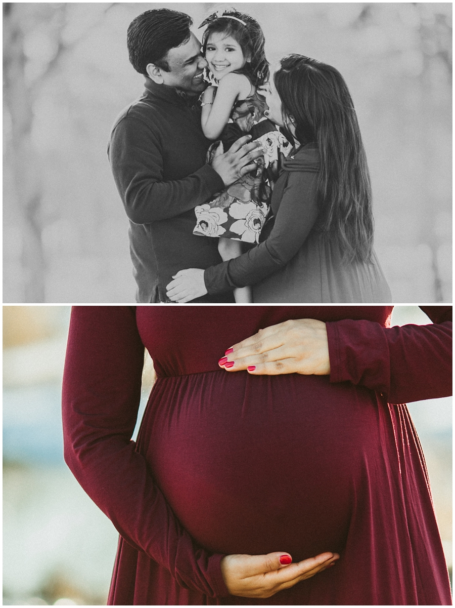 cleveland maternity photographer | family of three and baby on the way