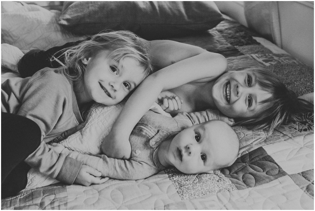 three siblings with baby brother | cleveland, OH newborn photographer