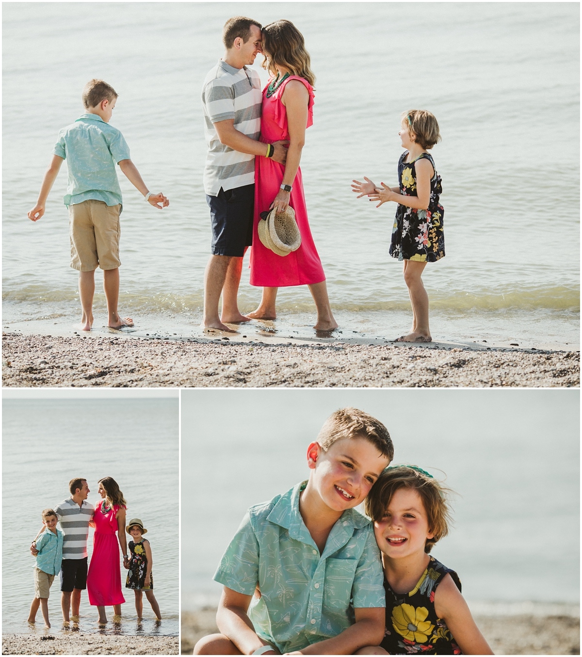 family of four on lake Erie | cleveland OH beach photographer