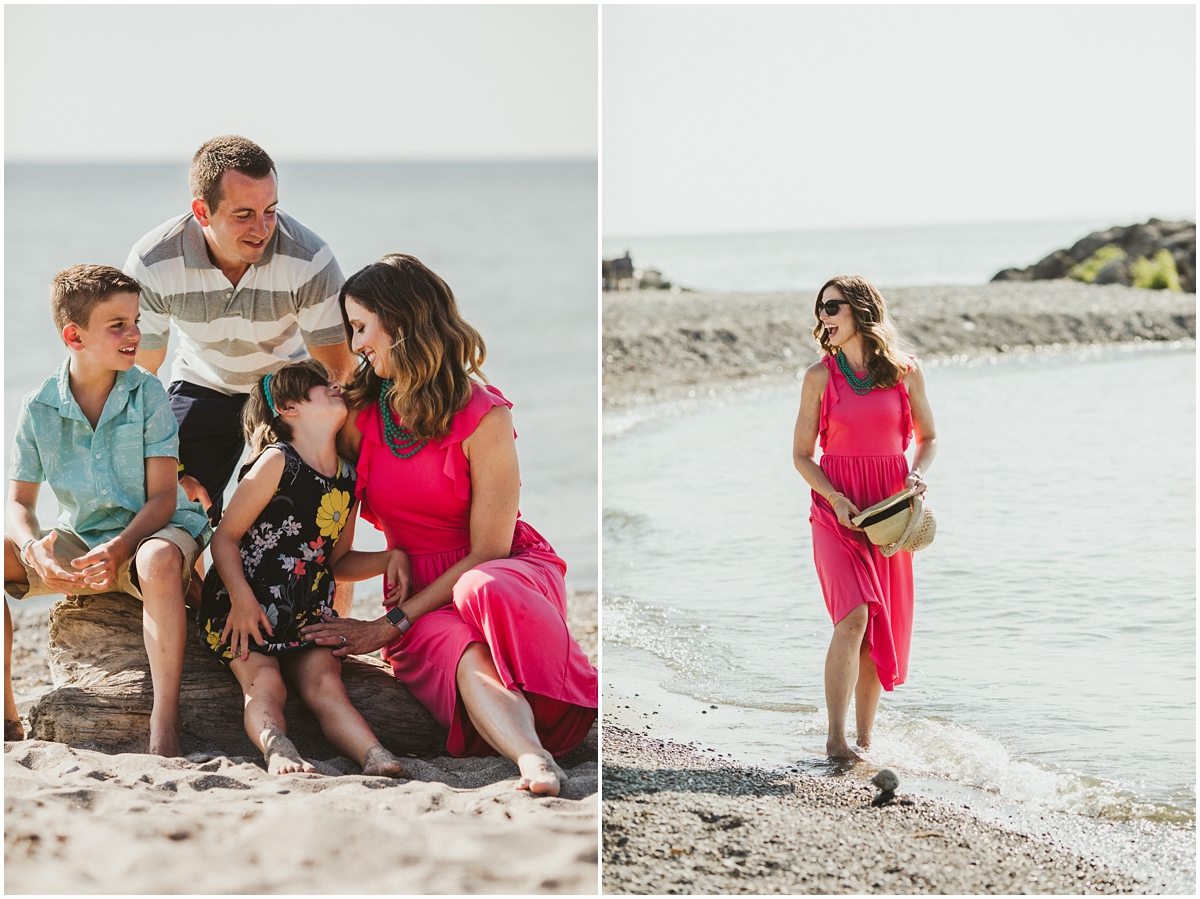 family of four on lake Erie | cleveland OH beach photographer