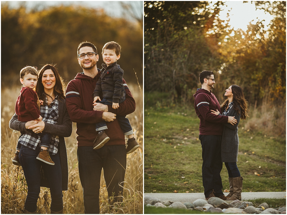 parents with two small boys in arms | cleveland, ohio kids photographer