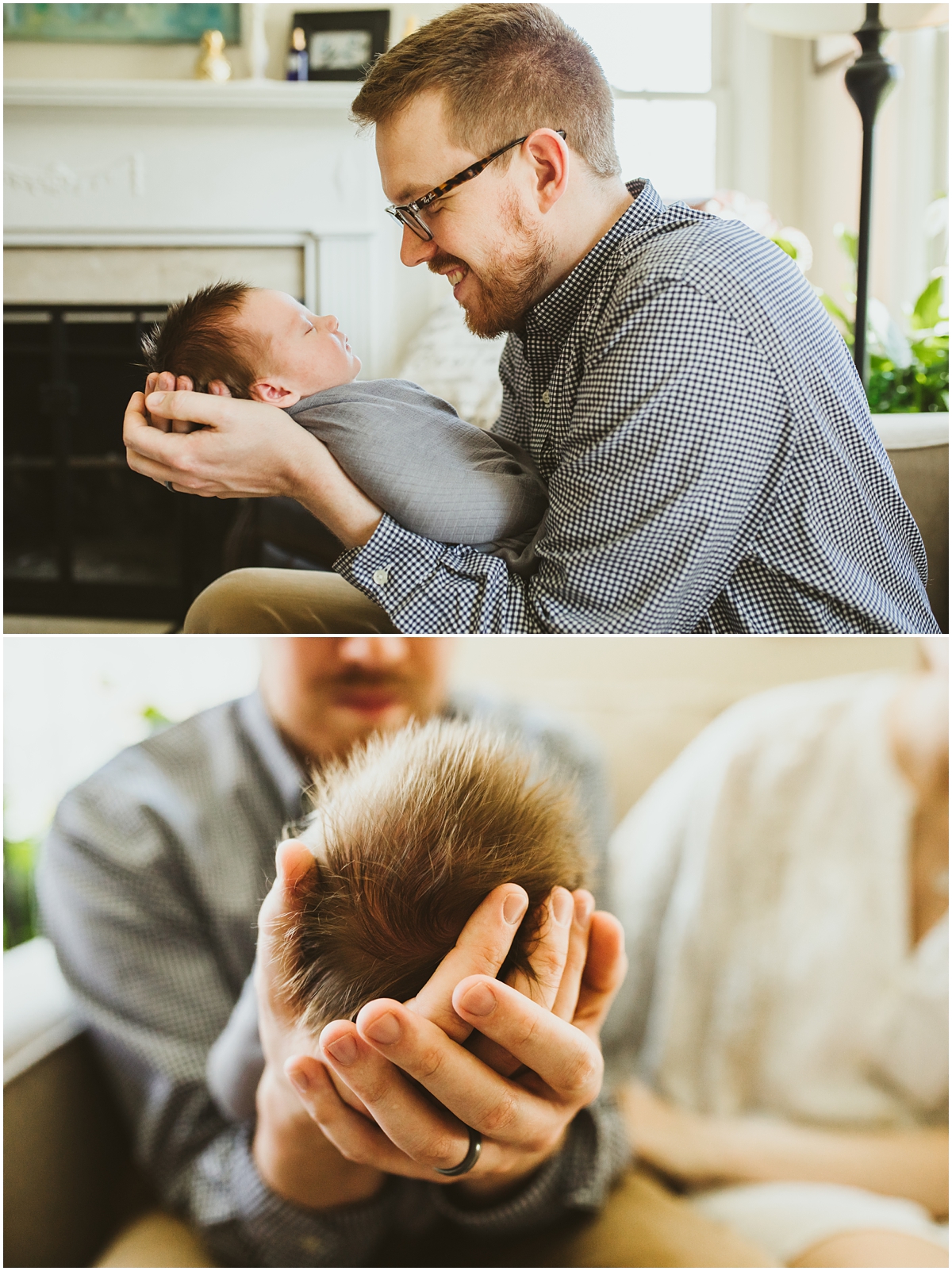 father and infant baby son | Cleveland, OH newborn photographer