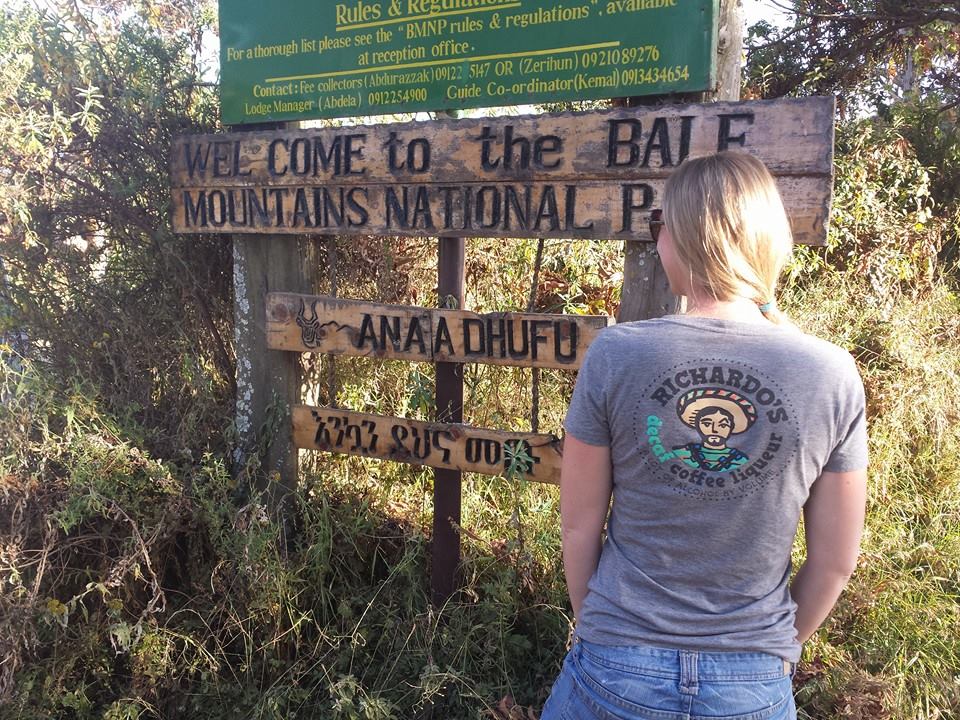 Amanda Hensley representing in Ethiopia. 