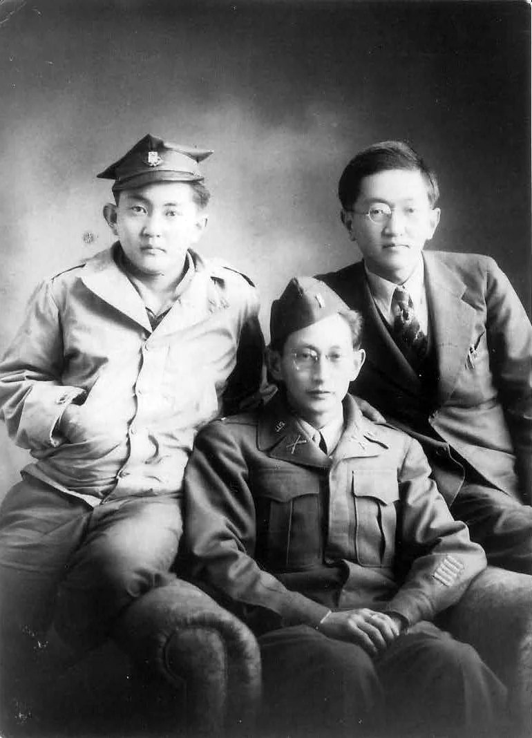 Frank, Harry, and Pierce in Kobe in autumn 1945.