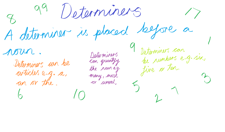 Can you identify determiners?