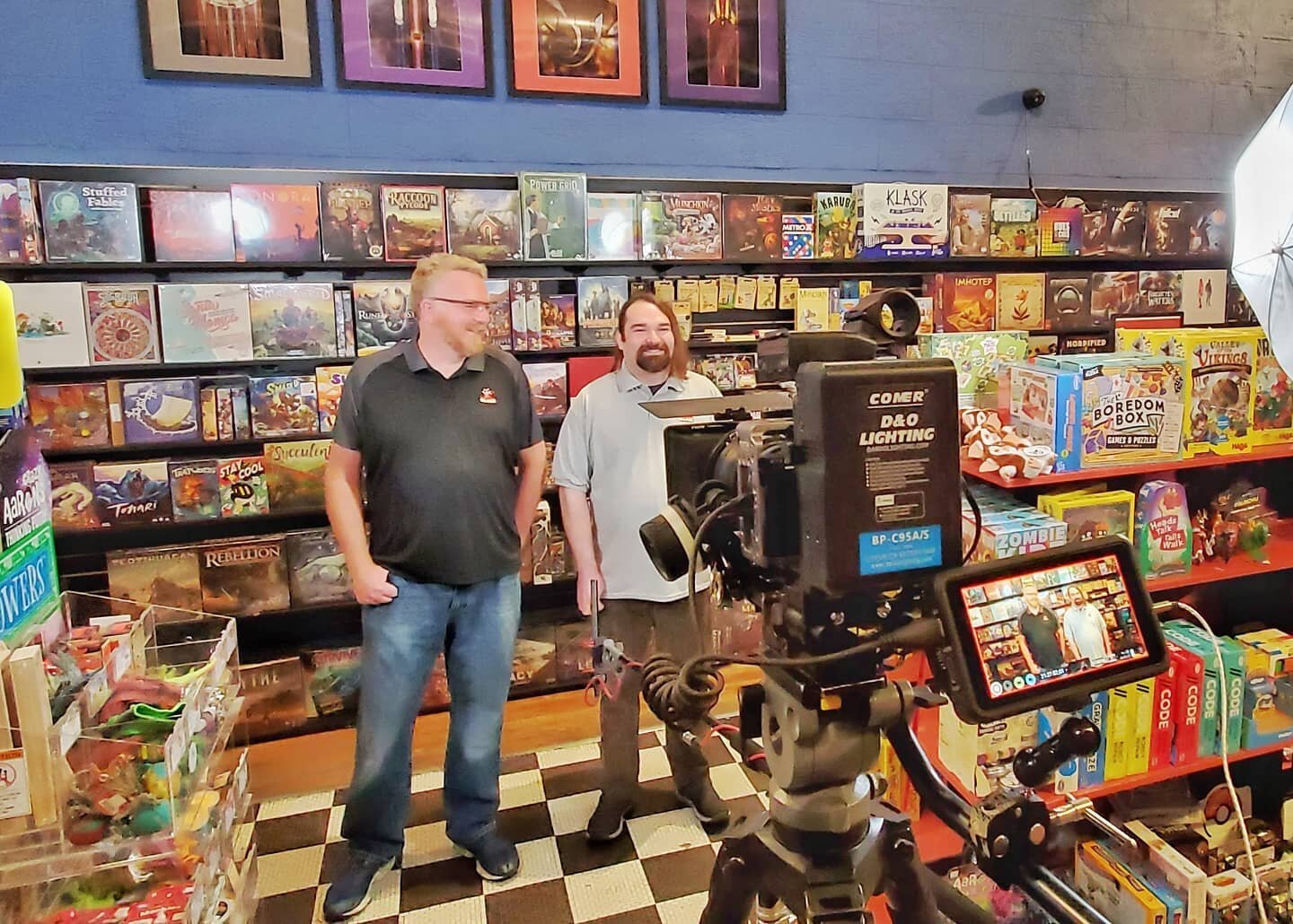 Had a blast #filming today with the awesome staff over at @redraccoongames.
.
.
.
#centralIL #shoplocal #smallbusiness #videoproduction #filmmaking #freelancing #freelancer