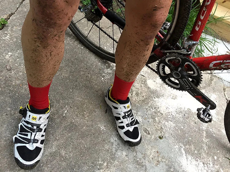 A freshly cut Grant Park makes for dirty legs.