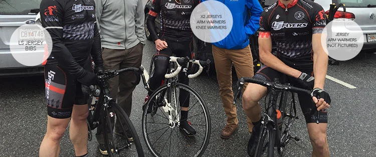 Cold, rainy spring race. Started in the high 30s, never got above the mid 40s at the most. When you're soaking wet like we were you can take off an extra 5-10 degrees.