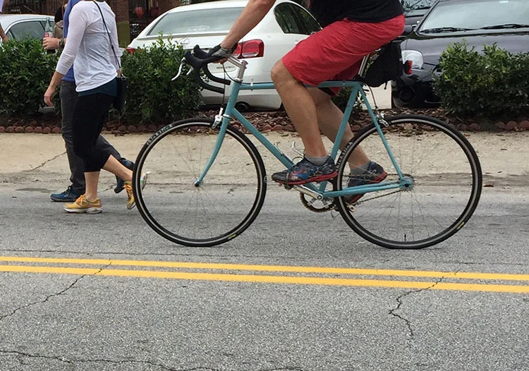 Single speed with custom paint.