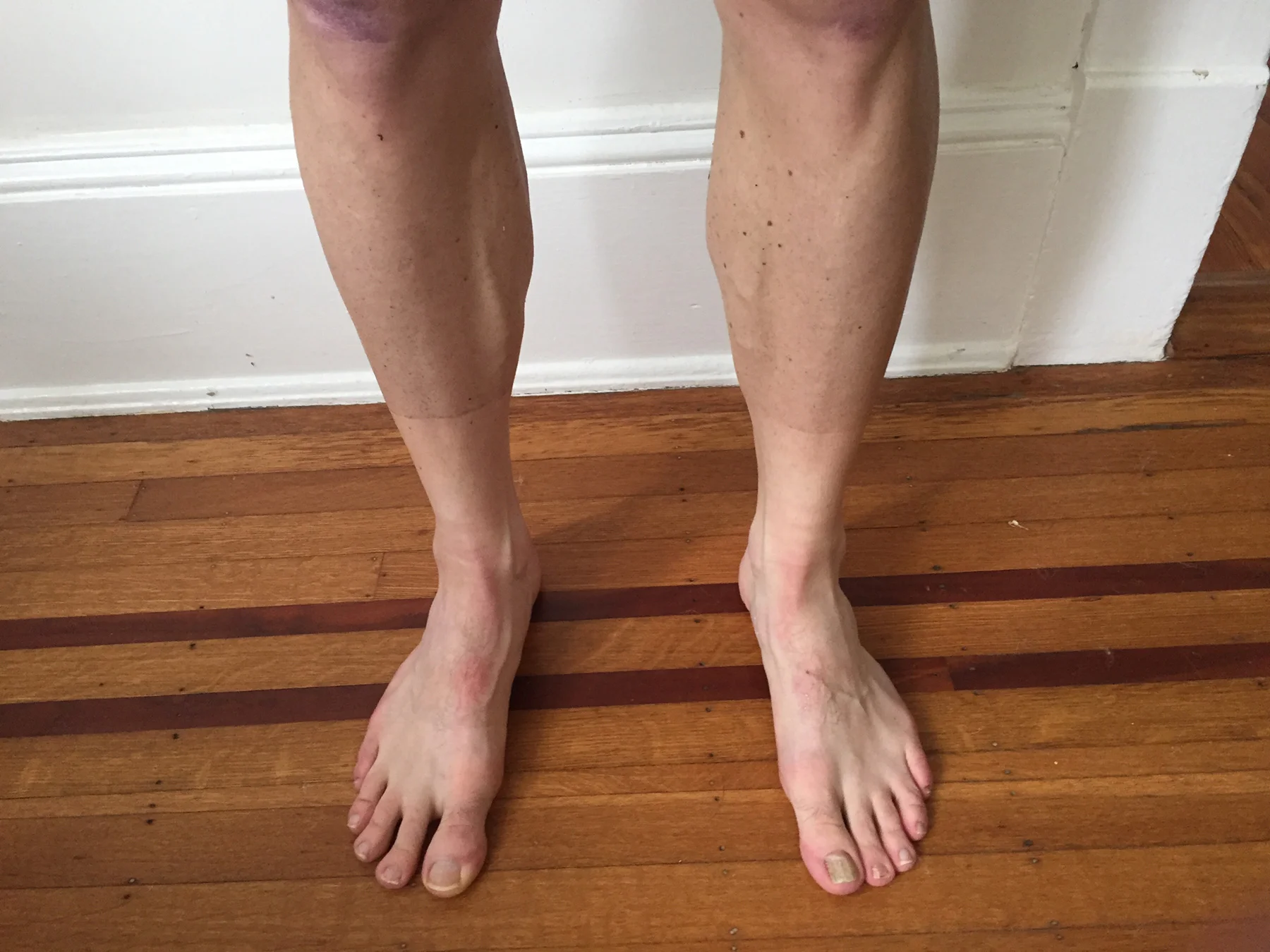 Got a little road grime, but nothing crazy. In a big peloton speeding along at 25+MPH it's way dirtier - everything on the road gets kicked up.