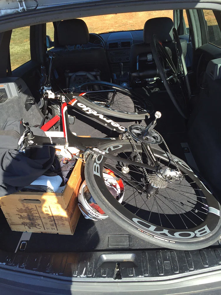 Yours truly. Still don't have a bike rack.