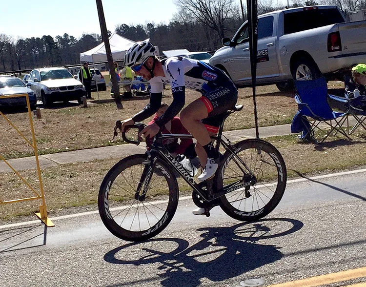 P/1/2 finishing the Merckx Time Trial.