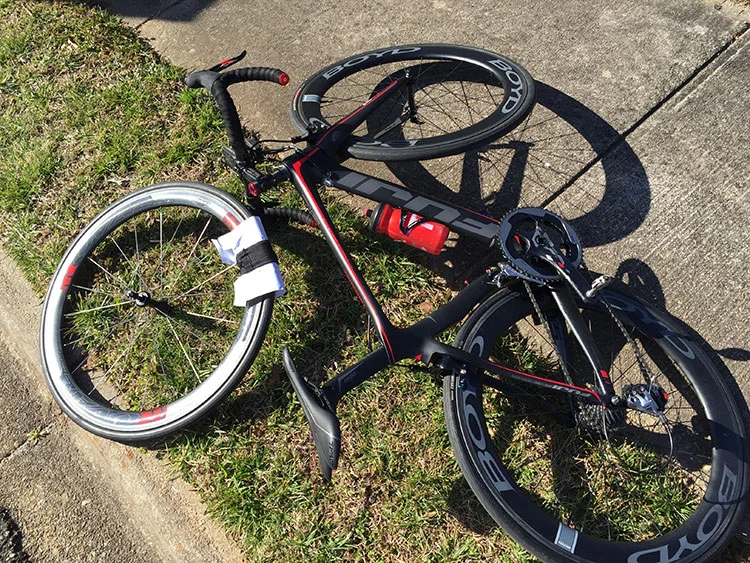 Who's bike and pit wheel? Yours truly! (why did you leave your bike on the ground bro?)